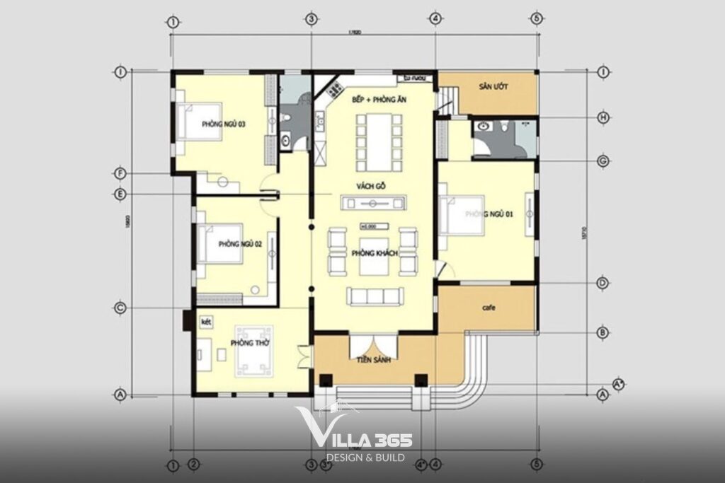 Biệt thự tân cổ điển 1 tầng 07