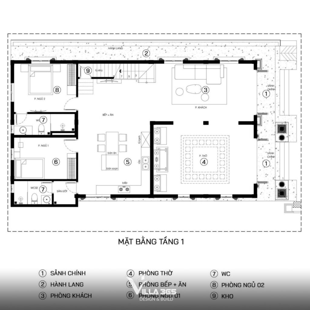Biệt thự tân cổ điển 1 tầng 08