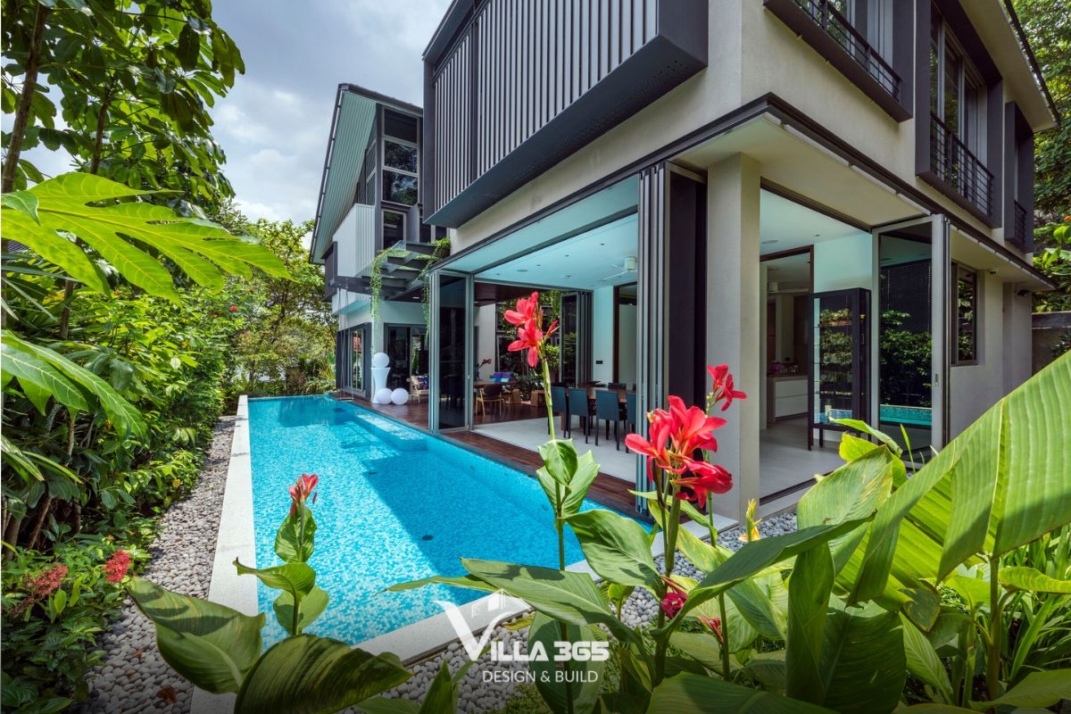 Tùy loại hình biệt thự mà cách triển khai Tropical sẽ khác nhau để vừa giữ trọn tinh thần, vừa giải quyết tốt bài toán công năng 