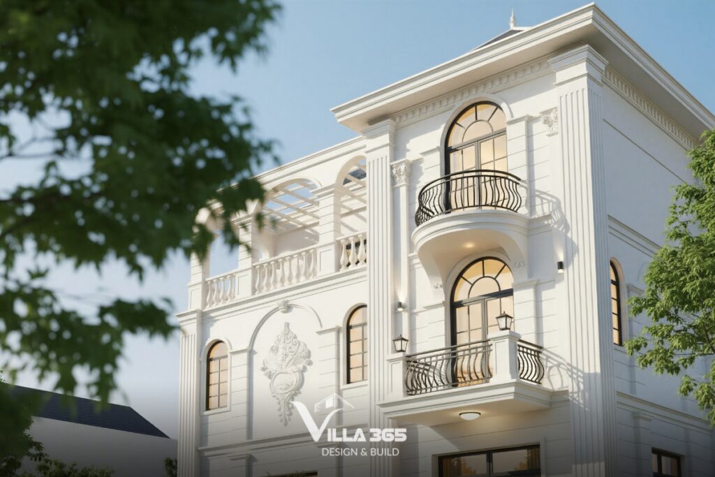 Ban công thiết lập nhịp điệu kiến trúc, đồng thời giải quyết bài toán thông gió tự nhiên cho từng không gian sinh hoạt bên trong