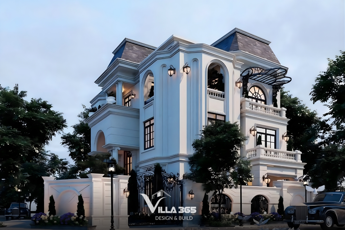 Thiết kế biệt thự cổ điển phù hợp chủ đầu tư yêu xa hoa với ngân sách lớn, thời gian thi công dài