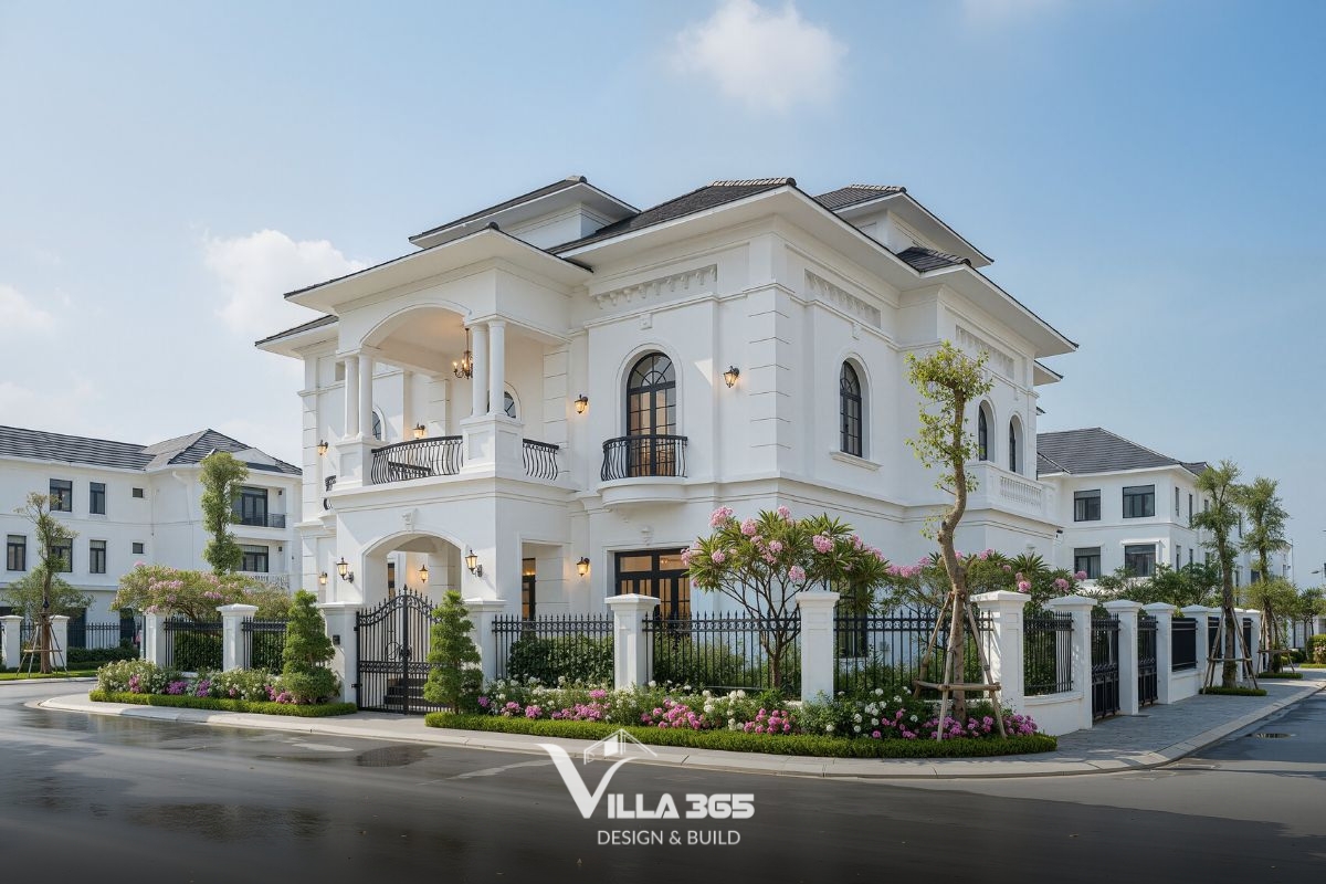 Hiểu đúng các yếu tố cấu thành chi phí giúp gia chủ đưa ra quyết định đầu tư thông minh cho thiết kế biệt thự tân cổ điển 2 mặt tiền của mình 