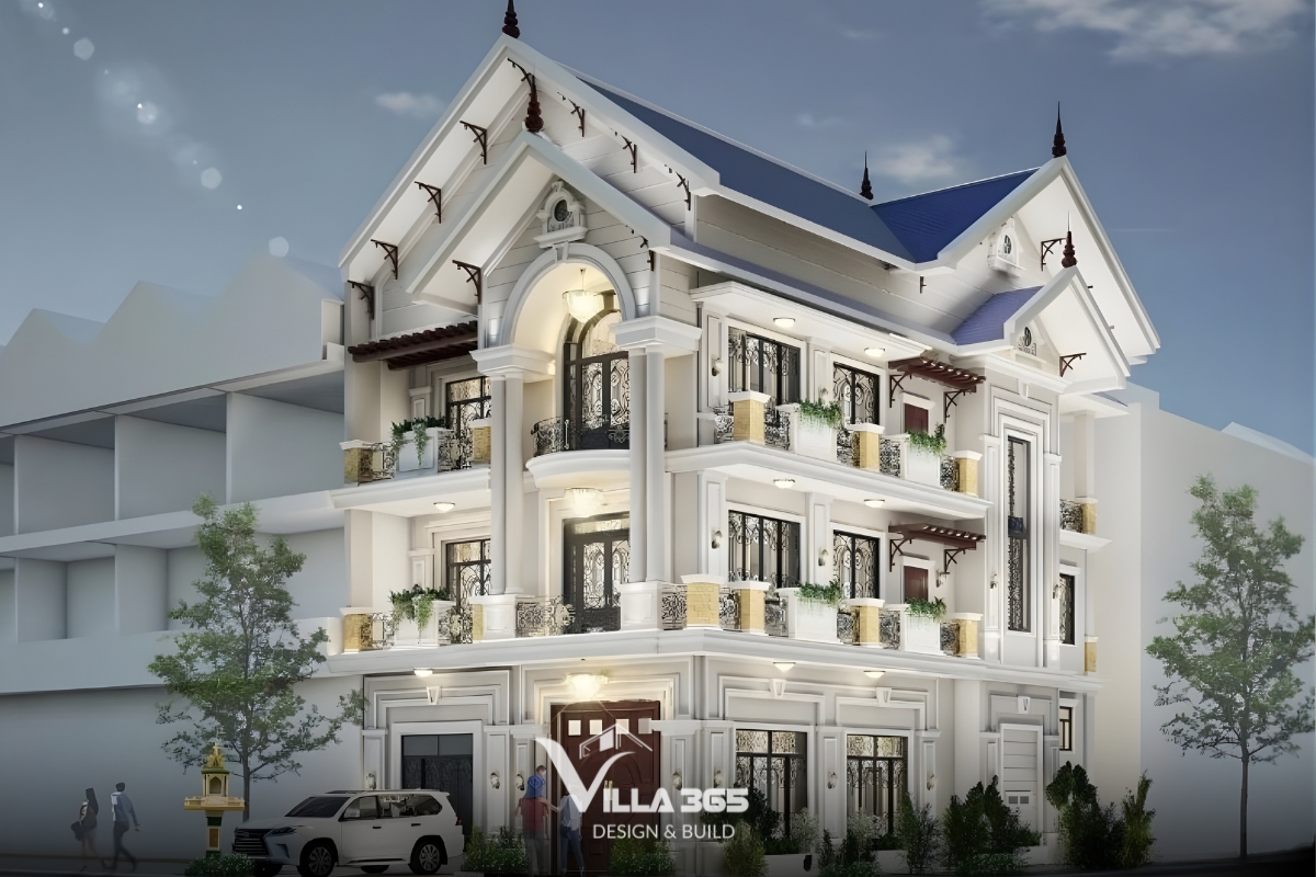 Thanh thoát, thực dụng và không kém sang trọng - mái Thái là lời giải thông minh cho thiết kế biệt thự tân cổ điển 2 mặt tiền giữa khí hậu nhiệt đới Việt Nam 