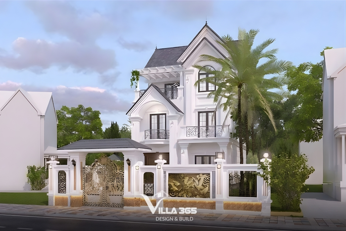 Biệt thự tân cổ điển mái Thái 3 tầng là tuyên ngôn kiến trúc mạnh mẽ nhất về vị thế và gu thẩm mỹ của chủ nhân