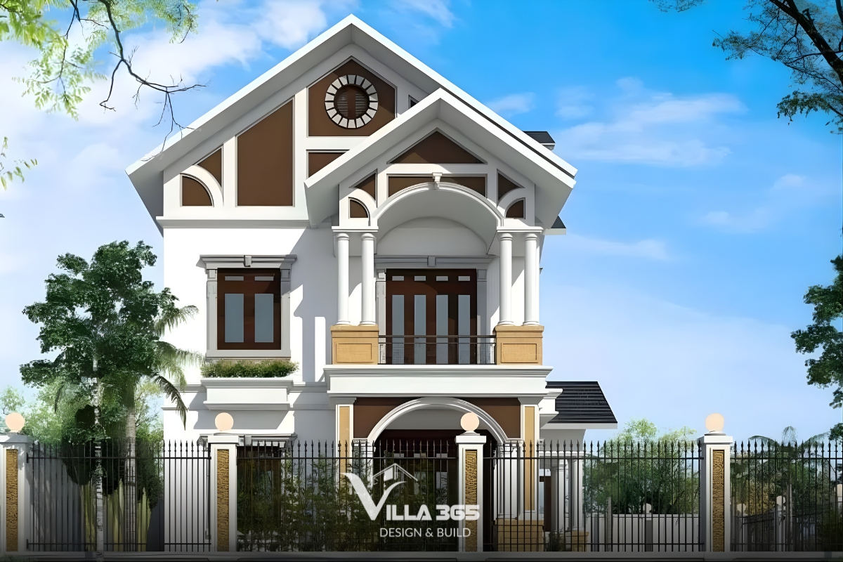 thiết kế biệt thự tân cổ điển mái Thái