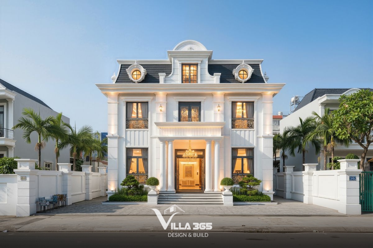 Thiết kế biệt thự Quận 2 tân cổ điển mang nét đẹp quý phái, cân đối và vượt thời gian