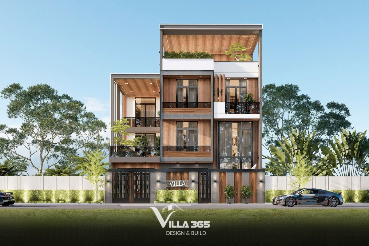 Phong cách hiện đại là lựa chọn phổ biến trong các dự án thiết kế biệt thự quận Bình Tân nhờ khả năng tối ưu ánh sáng, không gian mở và chi phí thi công hợp lý 