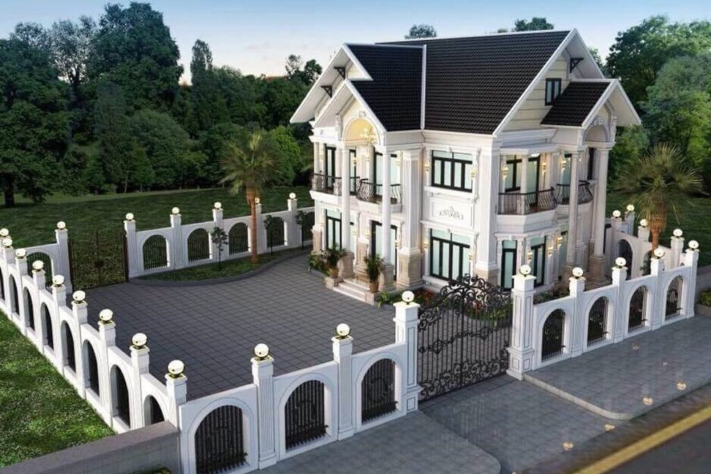 Thiết kế biệt thự tân cổ điển 2 tầng 1 tum là sự lựa chọn sáng suốt cho gia chủ muốn sở hữu công trình cân bằng giữa thẩm mỹ đỉnh cao, công năng tiện nghi và chi phí đầu tư tối ưu