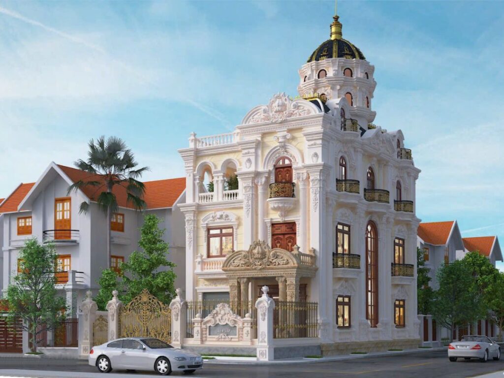 Thiết kế biệt thự cổ điển Pháp giữ vững vị thế vương giả, không bị lỗi thời dù trải qua nhiều giai đoạn phát triển