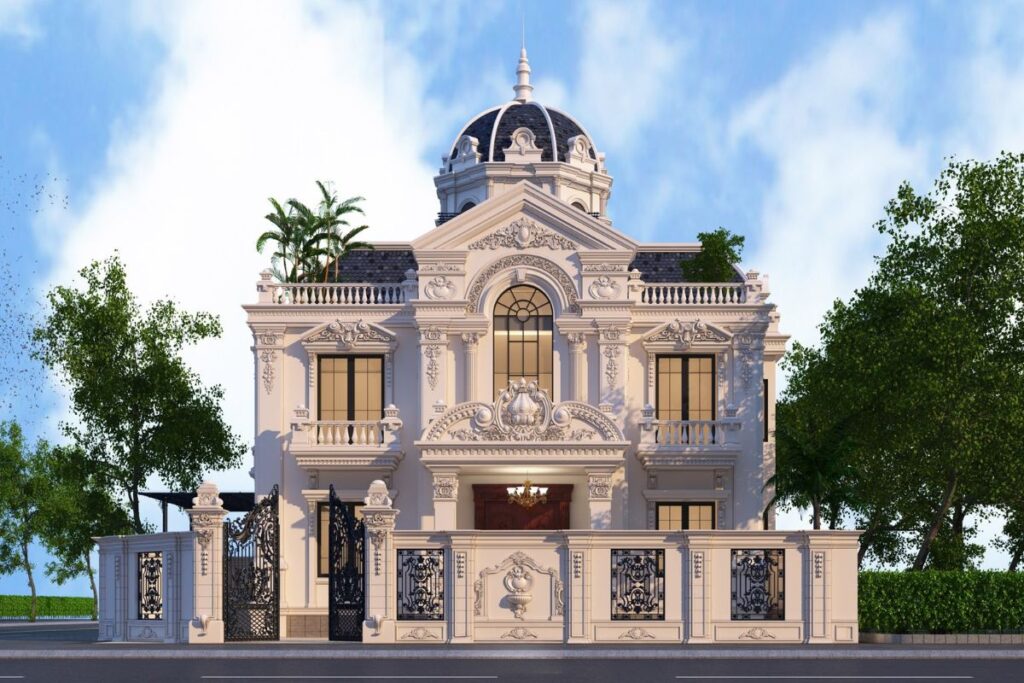 Mẫu biệt thự cổ điển Pháp 3 tầng là sự lựa chọn tối ưu dành cho gia đình đa thế hệ