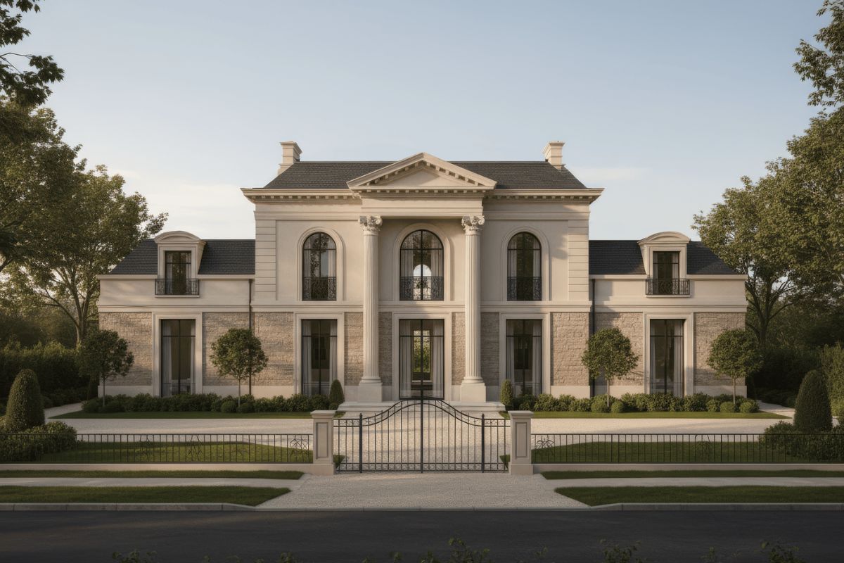 Nhà biệt thự 2 tầng mái Nhật kiểu châu Âu mang vẻ đẹp quyền uy (Ảnh: Sưu tầm)