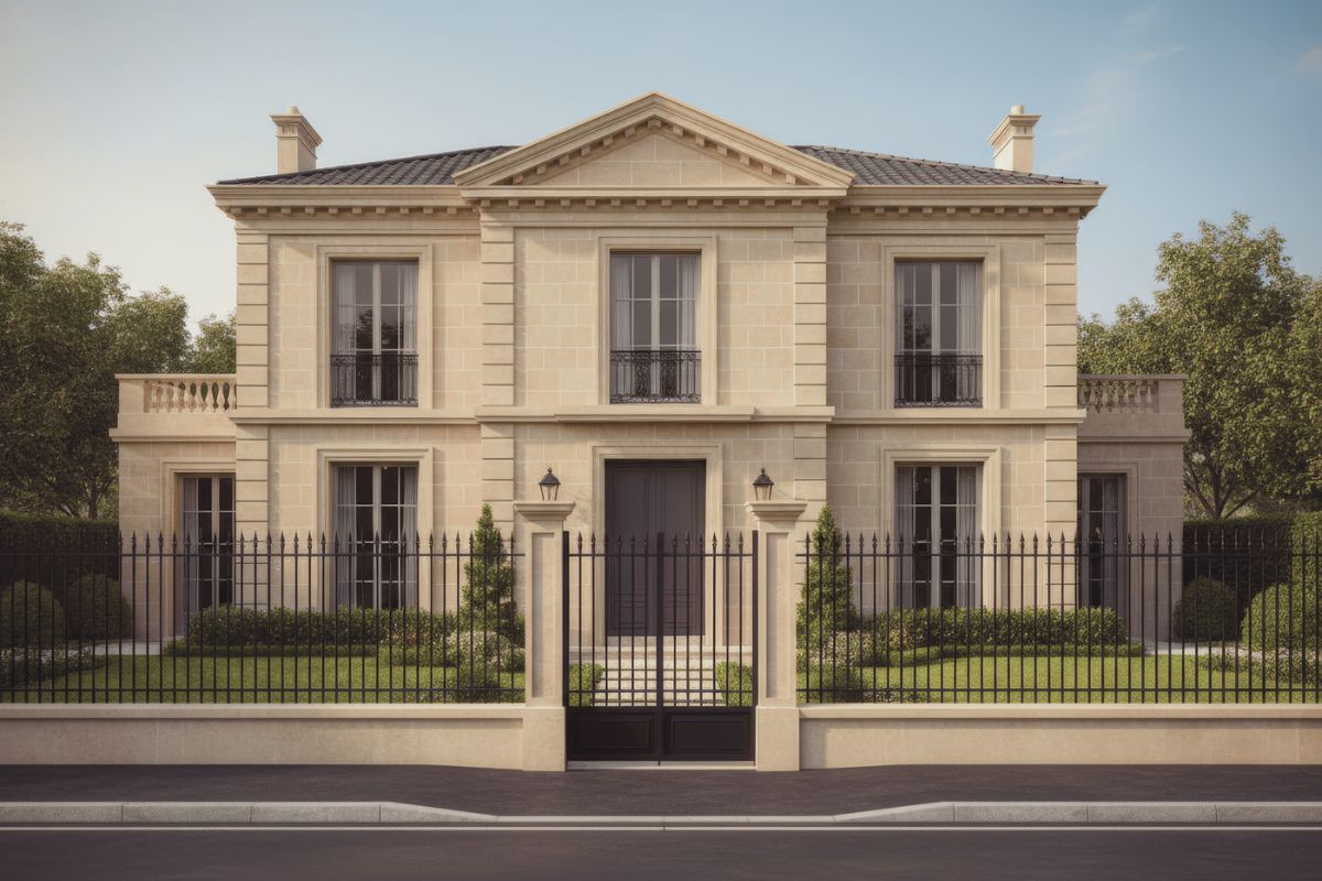 Bố cục đối xứng giúp công trình bề thế hơn (Ảnh: Sưu tầm)