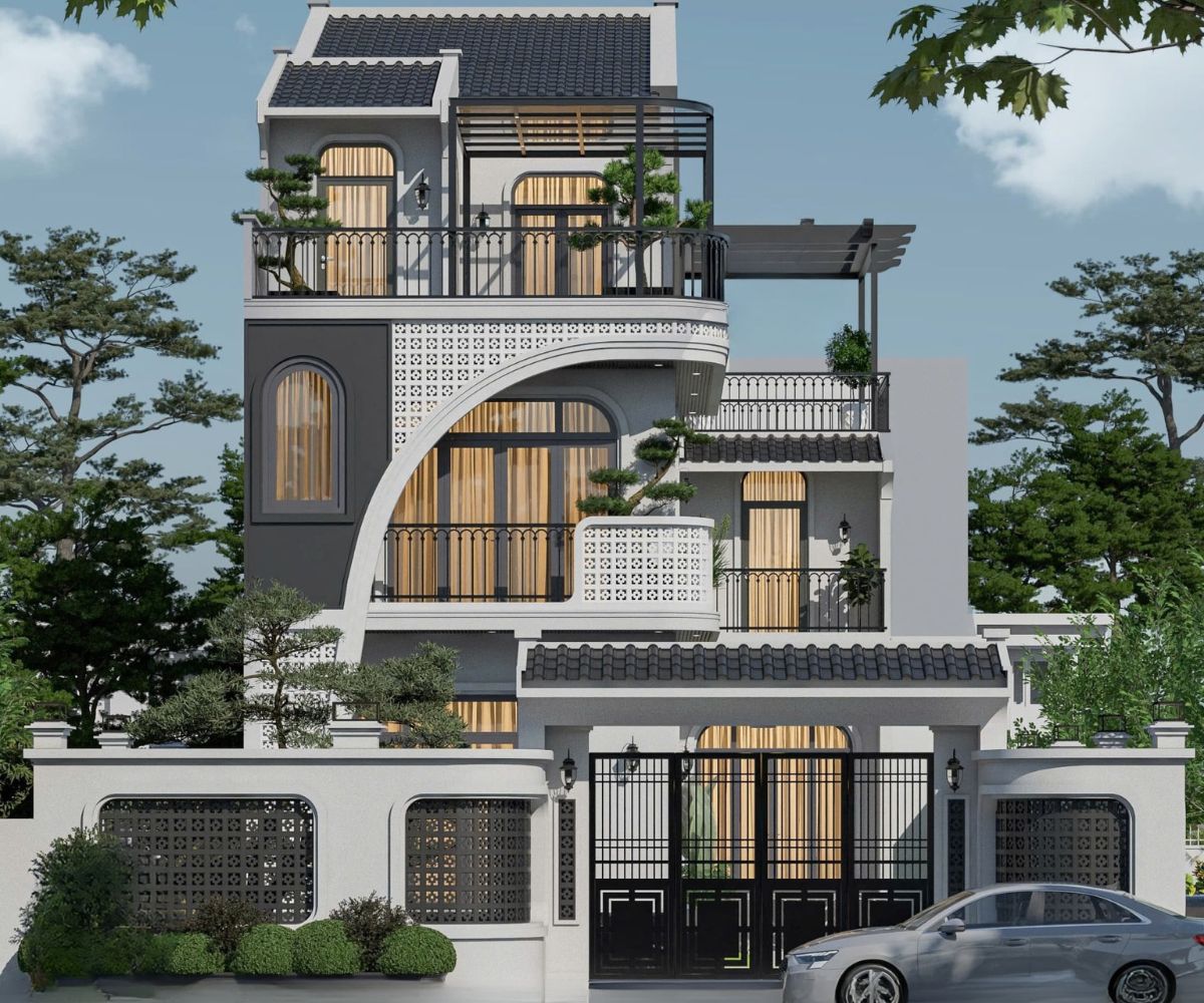 Vật liệu tự nhiên làm nổi bật biệt thự Đông Dương (Ảnh: Sưu tầm)