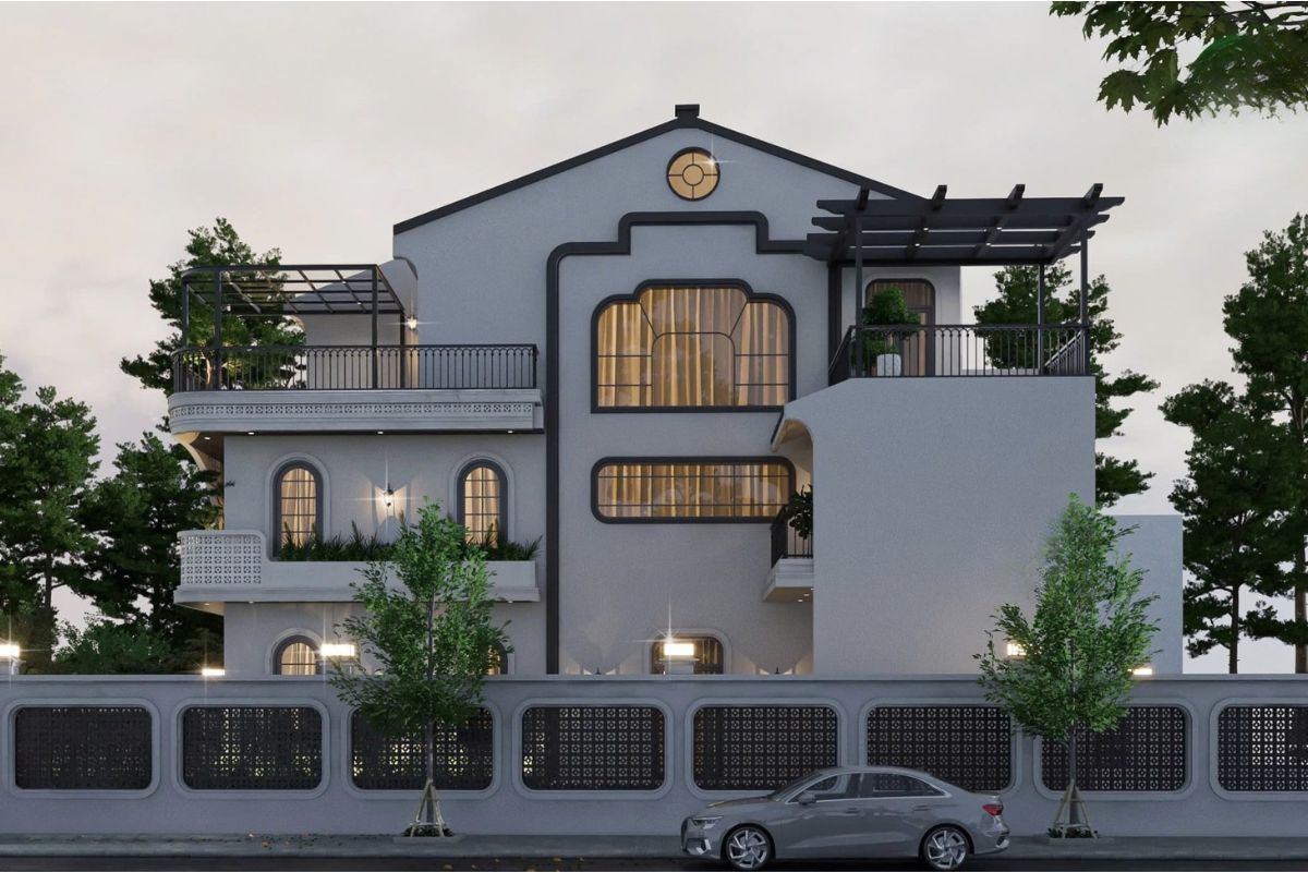 Thi công mẫu biệt thự Indochine cần kiểm soát vật liệu kỹ càng (Ảnh: Sưu tầm)