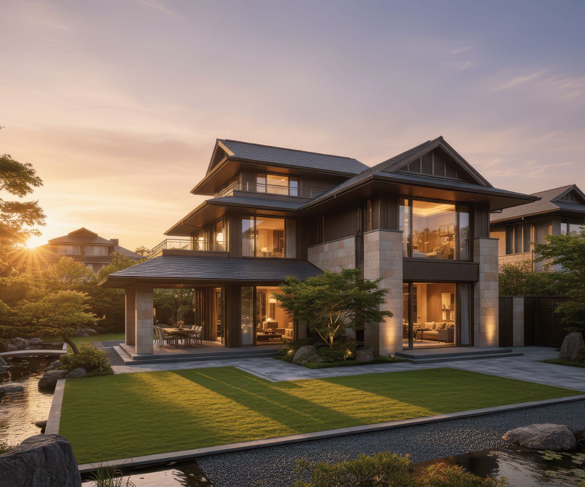 Thiết kế biệt thự mái Nhật đẹp cần có tư vấn chuyên môn ngay từ đầu (Ảnh: Sưu tầm)