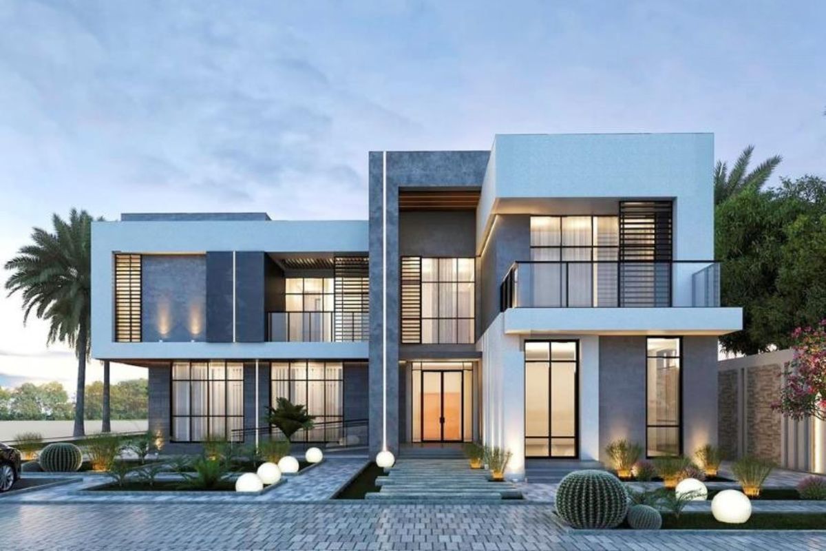 Thiết kế biệt thự chữ L hiện đại sử dụng vật liệu cao cấp nâng tầm công trình  (Ảnh: Sưu tầm)