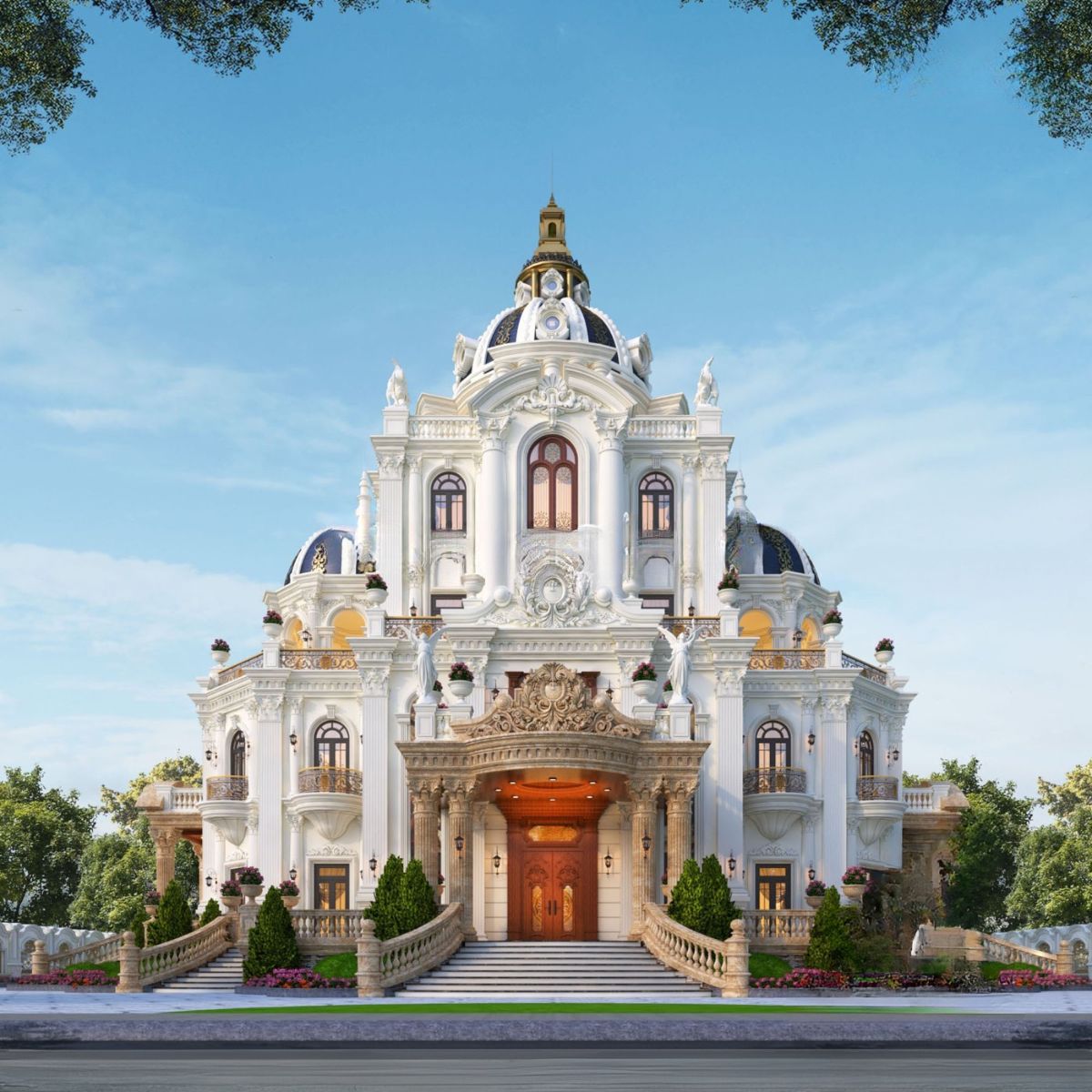 Vẻ đẹp lãng mạn chuẩn châu Âu giúp biệt thự 4 tầng cổ điển kiểu Pháp luôn nổi bật theo thời gian (Ảnh: Sưu tầm)