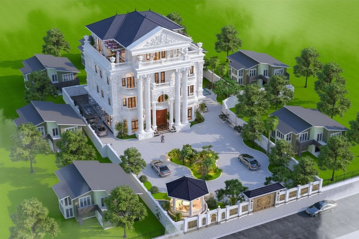 Sân vườn được quy hoạch hợp lý giúp điều hòa vi khí hậu hiệu quả (Ảnh: Sưu tầm)