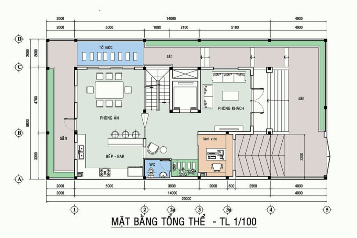 Không gian sinh hoạt chung cần thông thoáng và tiện nghi (Ảnh: Sưu tầm)