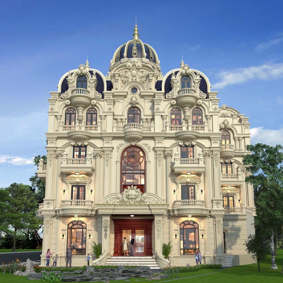 Biệt thự cổ điển đòi hỏi đơn vị thiết kế - thi công có nhiều kinh nghiệm để đảm bảo tính chuẩn mực, thẩm mỹ và đáp ứng kỹ thuật thi công phức tạp (Ảnh: Sưu tầm)