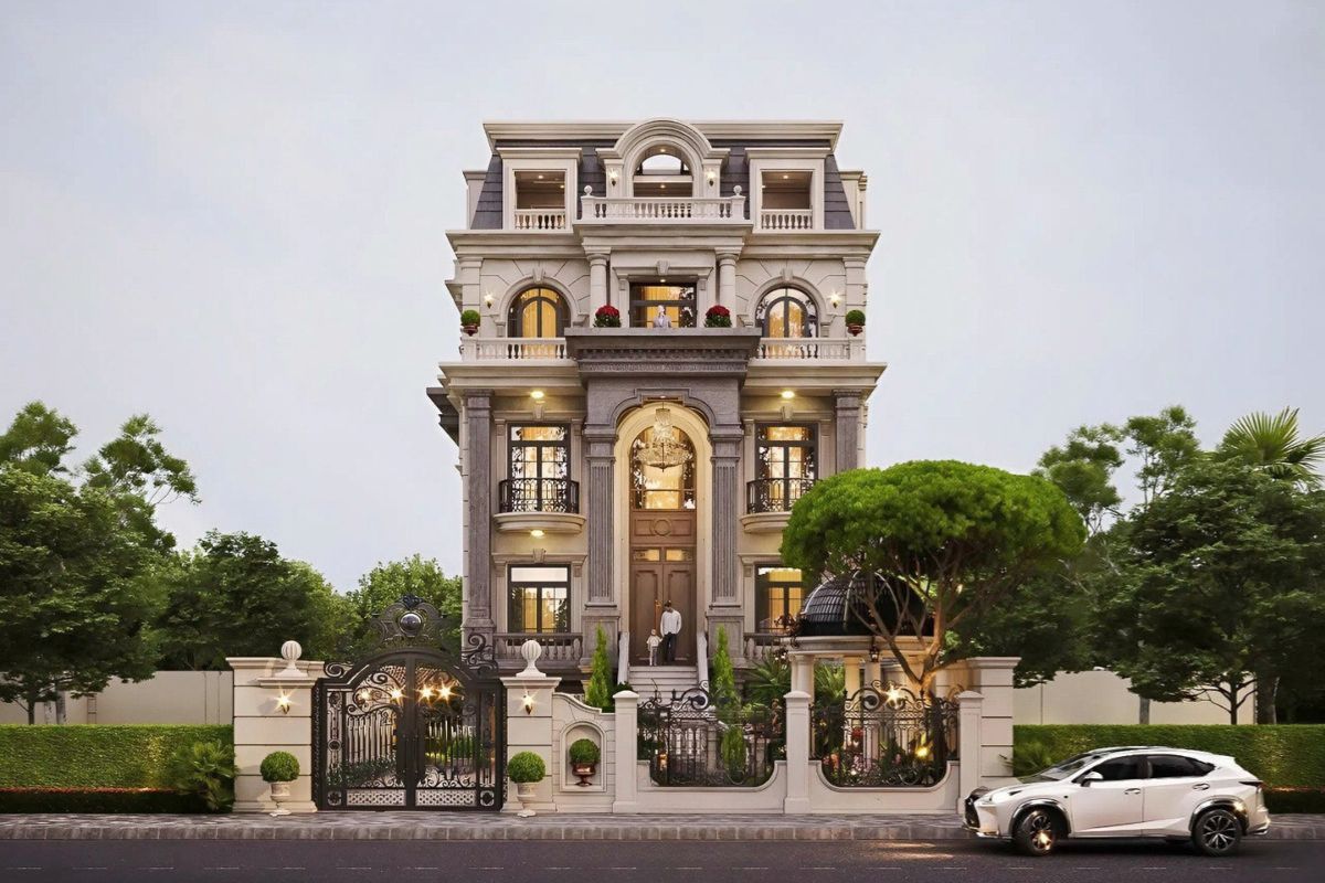 Biệt thự cổ điển đảm bảo tính đối xứng và cân bằng tuyệt đối 