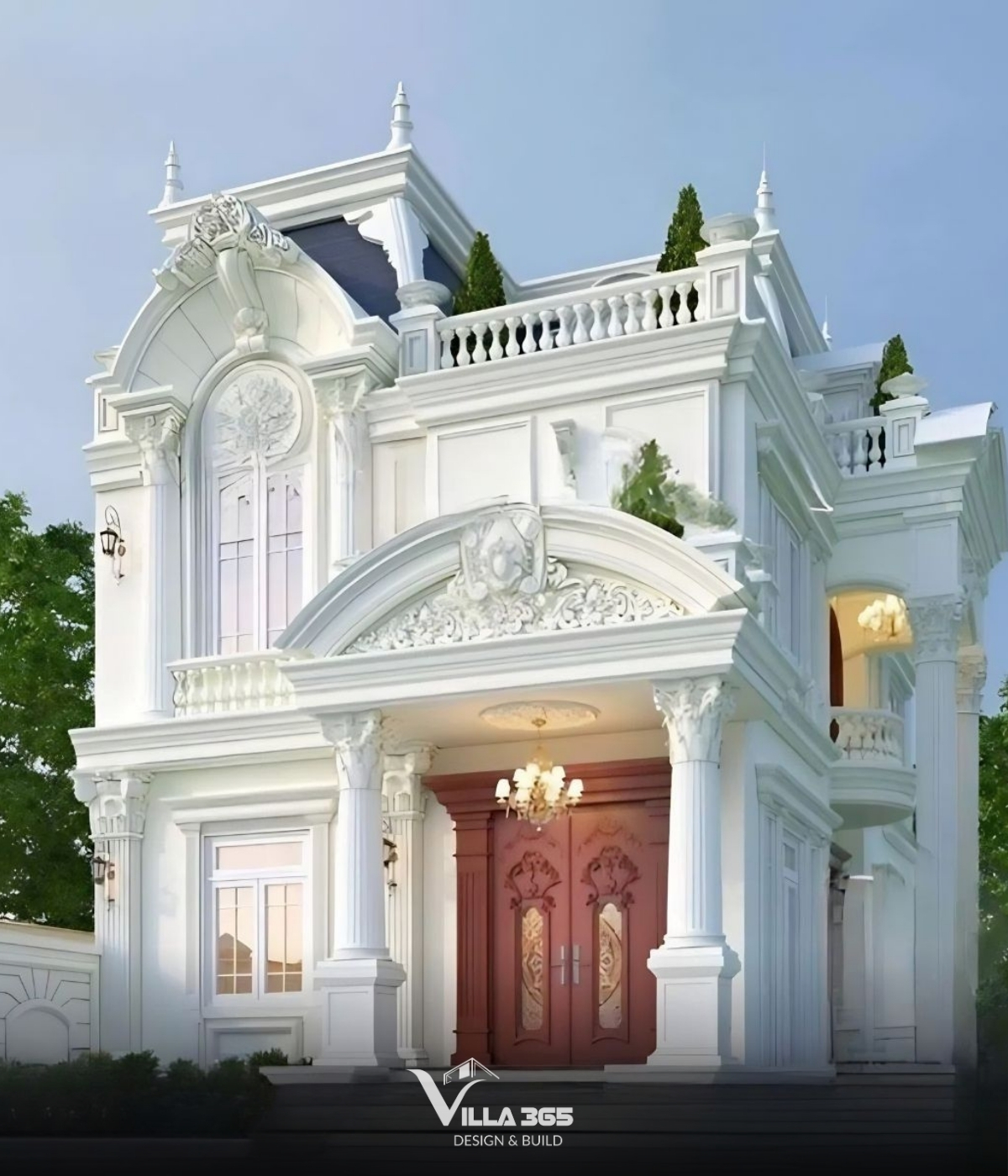 Vật liệu cao cấp giúp biệt thự cổ điển mái Mansard đảm bảo độ bền vững và giá trị lâu dài