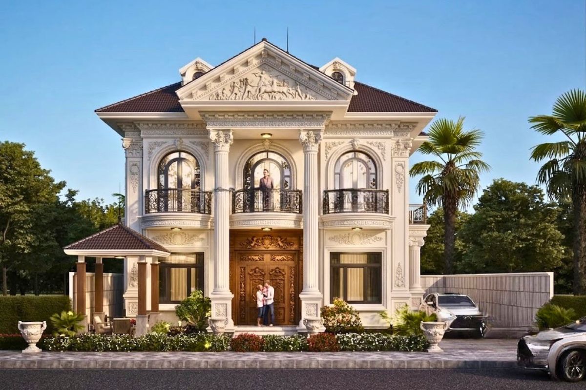 Sự kết hợp giữa cửa gỗ và kính mang đến vẻ đẹp hài hòa giữa truyền thống và hiện đại (Ảnh: Sưu tầm)