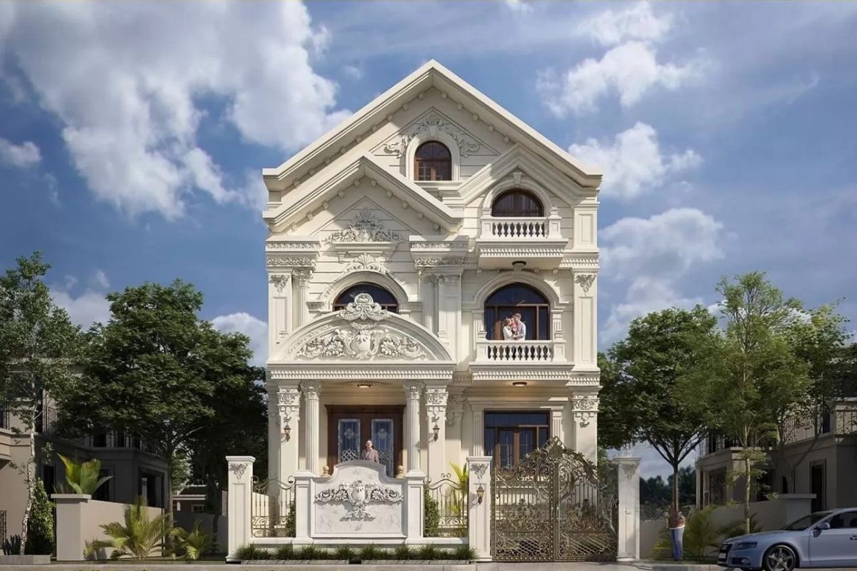 Hệ mái Thái giật cấp nhiều lớp không chỉ tạo chiều sâu mà còn giúp công trình trở nên thanh thoát hơn (Ảnh: Sưu tầm)