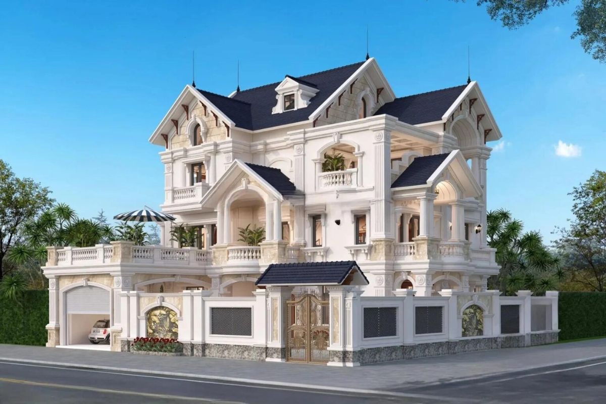 Thi công biệt thự cổ điển mái Thái chuẩn kỹ thuật giúp đảm bảo thẩm mỹ, độ bền và tối ưu chi phí đầu tư (Ảnh: Sưu tầm)