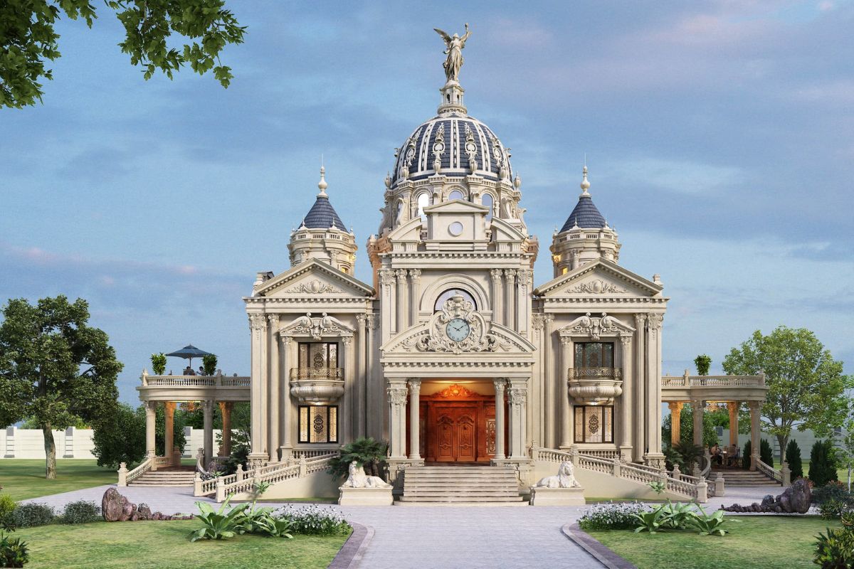 Biệt thự cổ điển phong cách Pháp là không gian sống đậm chất châu Âu dành cho gia chủ yêu cái đẹp tinh tế (Ảnh: Sưu tầm)