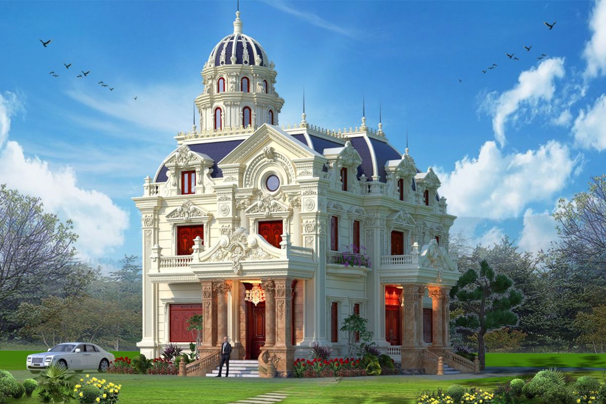 Gam màu nhẹ nhàng kết hợp ban công sắt nghệ thuật tạo nên vẻ đẹp mềm mại nhưng đầy cuốn hút (Ảnh: Sưu tầm)