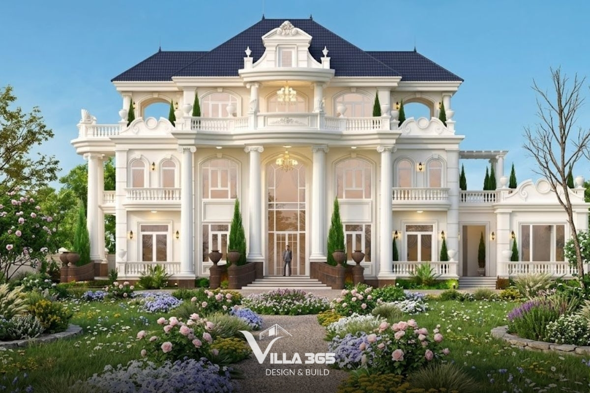 Không gian xanh là yếu tố nâng tầm giá trị cho biệt thự cổ điển nhà vườn, mang lại trải nghiệm sống thư thái