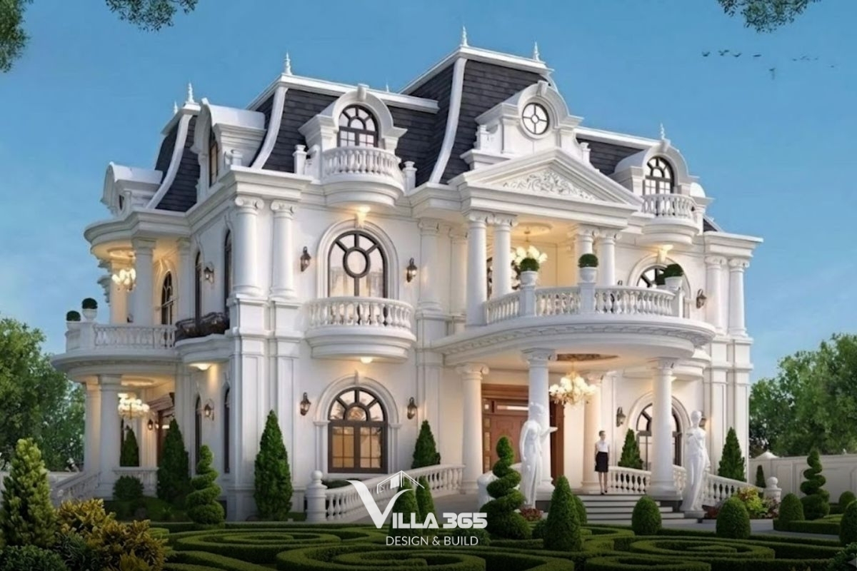 Thiết kế biệt thự cổ điển nhà vườn 2 tầng giúp tối ưu công năng và nâng tầm vẻ đẹp sang trọng