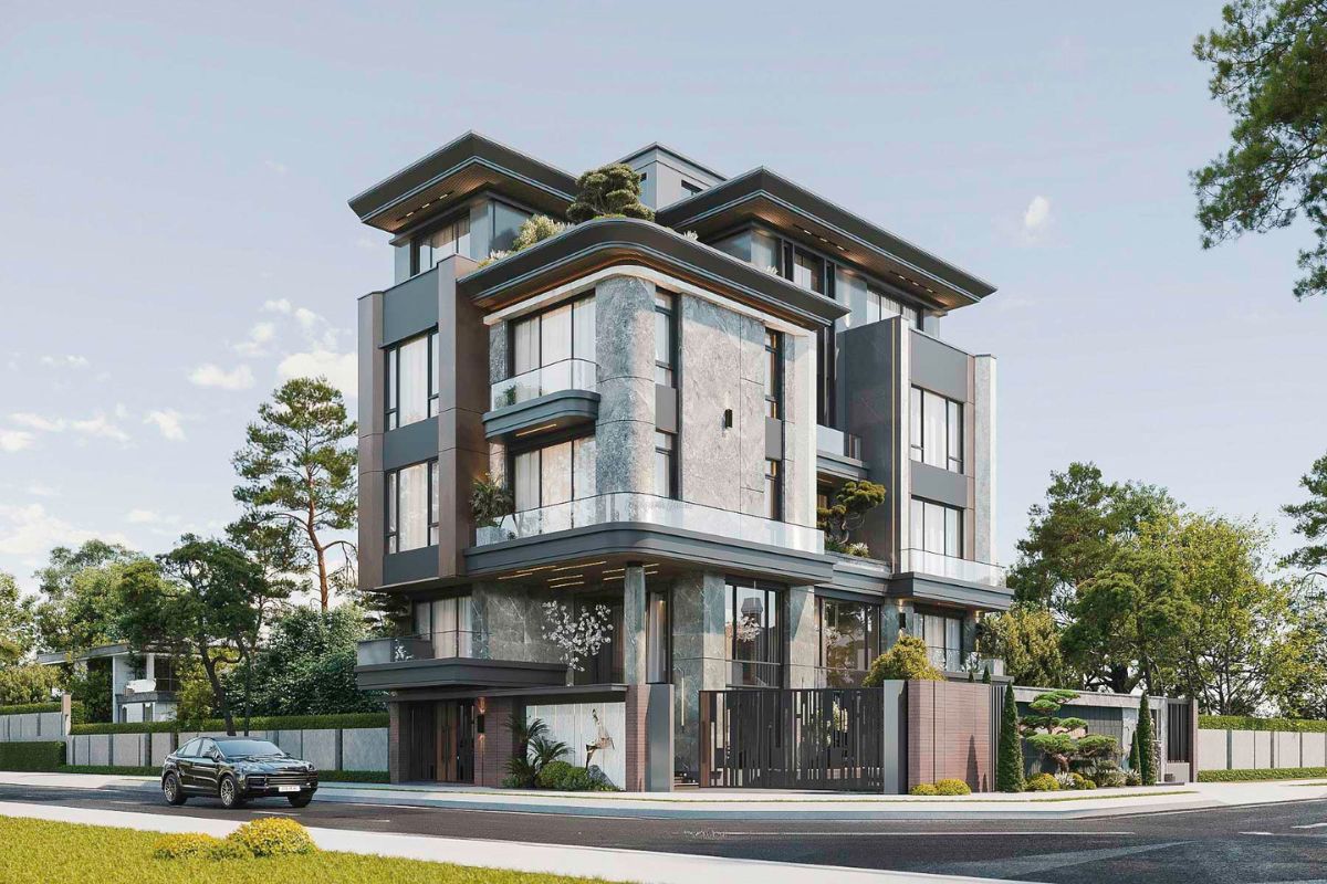 Mẫu biệt thự 2 mặt tiền còn có giá trị thương mại cao, phù hợp kinh doanh hoặc đầu tư lâu dài (Ảnh: Sưu tầm)