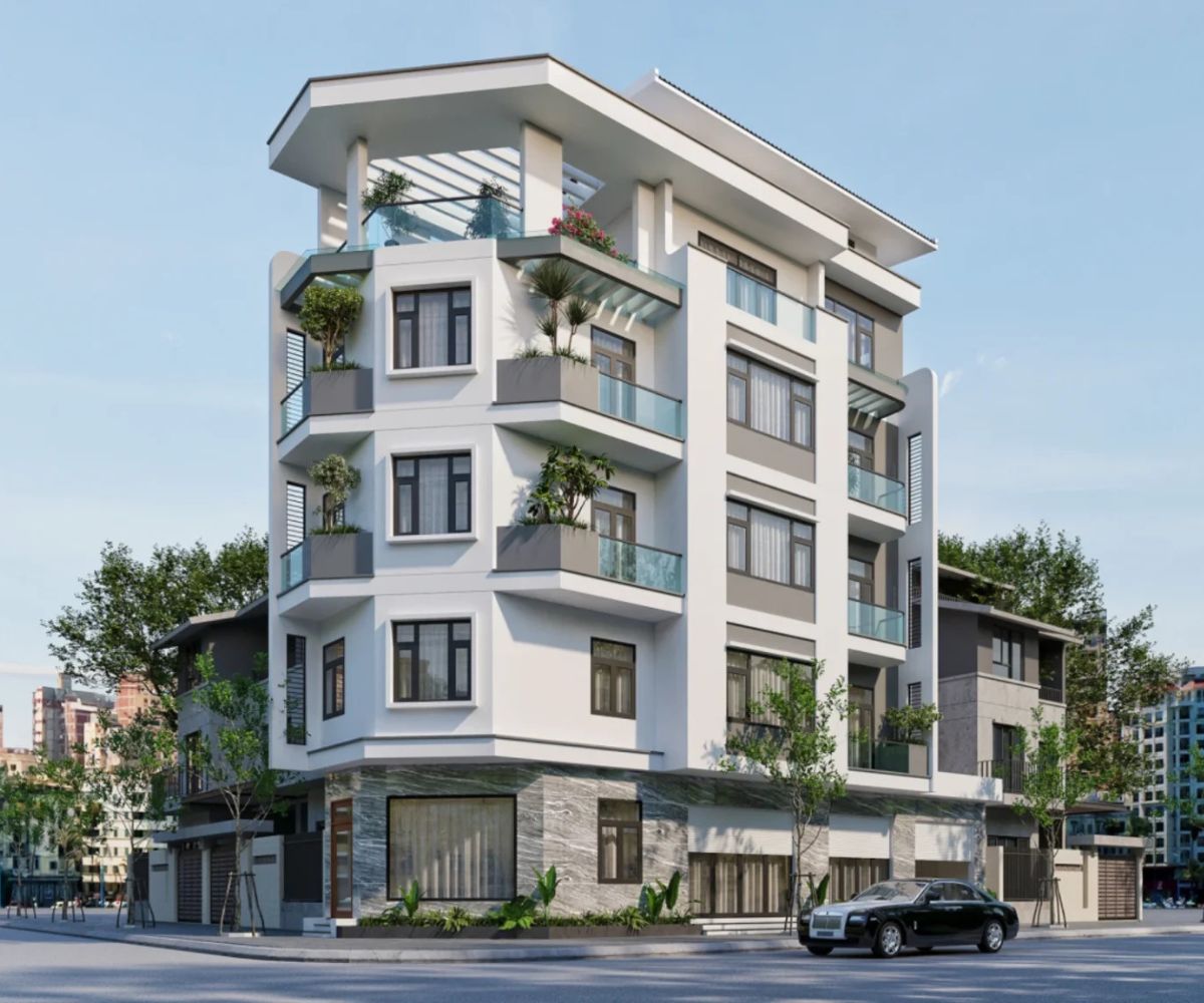 Thiết kế biệt thự 2 mặt tiền giúp tối ưu trưng bày và thu hút khách hàng từ nhiều hướng (Ảnh: Sưu tầm) 