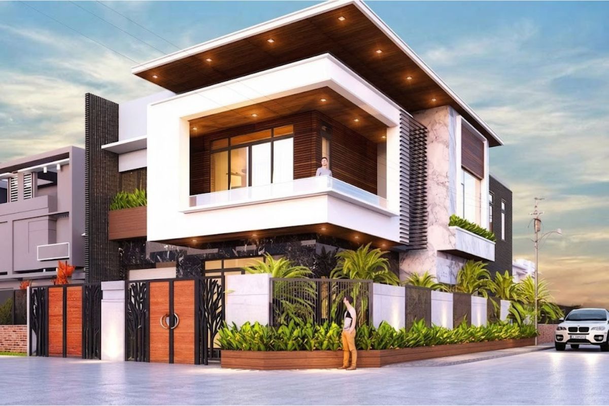 Biệt thự hiện đại 2 mặt tiền là biểu tượng sống đẳng cấp trong đô thị hiện đại (Ảnh: Sưu tầm)