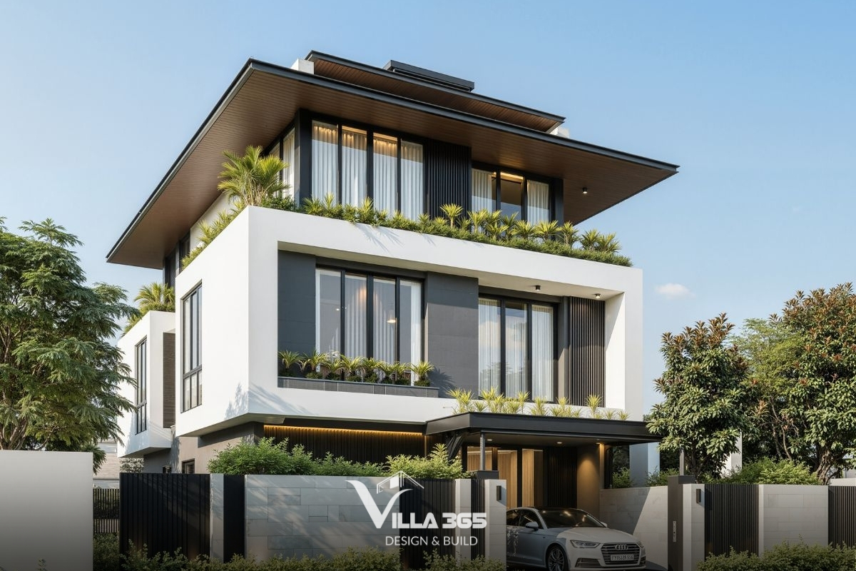 Sự đan xen giữa khối đặc và khối rỗng giúp giảm tải thị giác, đồng thời tăng hiệu quả chiếu sáng tự nhiên