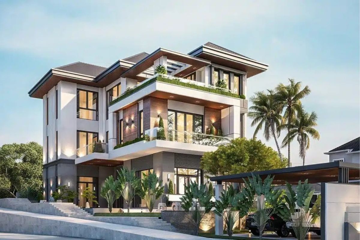 Phong cách này giúp thiết kế biệt thự sân vườn trở nên bền vững và dễ bảo trì (Ảnh: Sưu tầm)