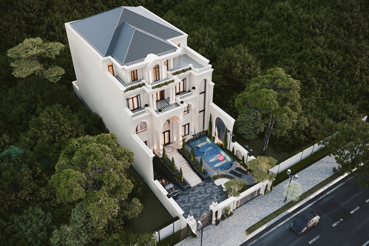 Thiết kế biệt thự nhà vườn với hồ bơi cải thiện vi khí hậu hiệu quả (Ảnh: Sưu tầm)