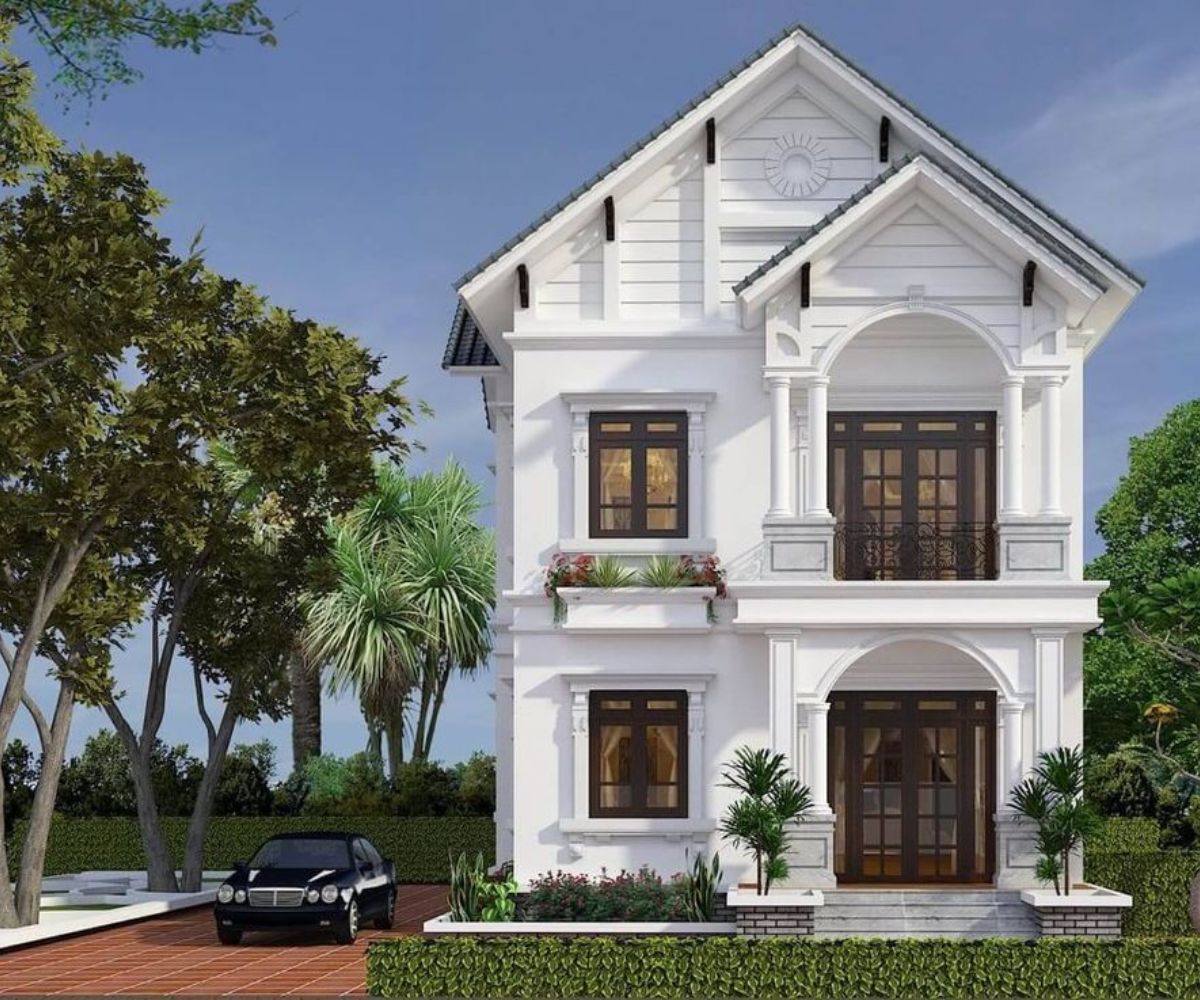 Biệt thự tân cổ điển 2 tầng 1 tỷ nổi bật với thiết kế cân đối, tối giản nhưng vẫn giữ nét sang trọng đặc trưng (Ảnh: Sưu tầm)