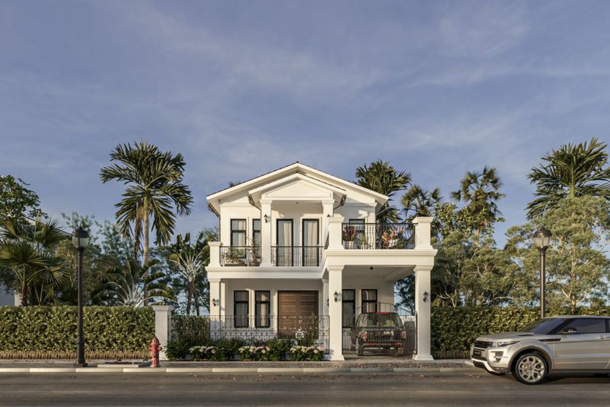 Lập kế hoạch tài chính giúp tránh phát sinh khi xây biệt thự tân cổ điển 2 tầng 1 tỷ (Ảnh: Sưu tầm)