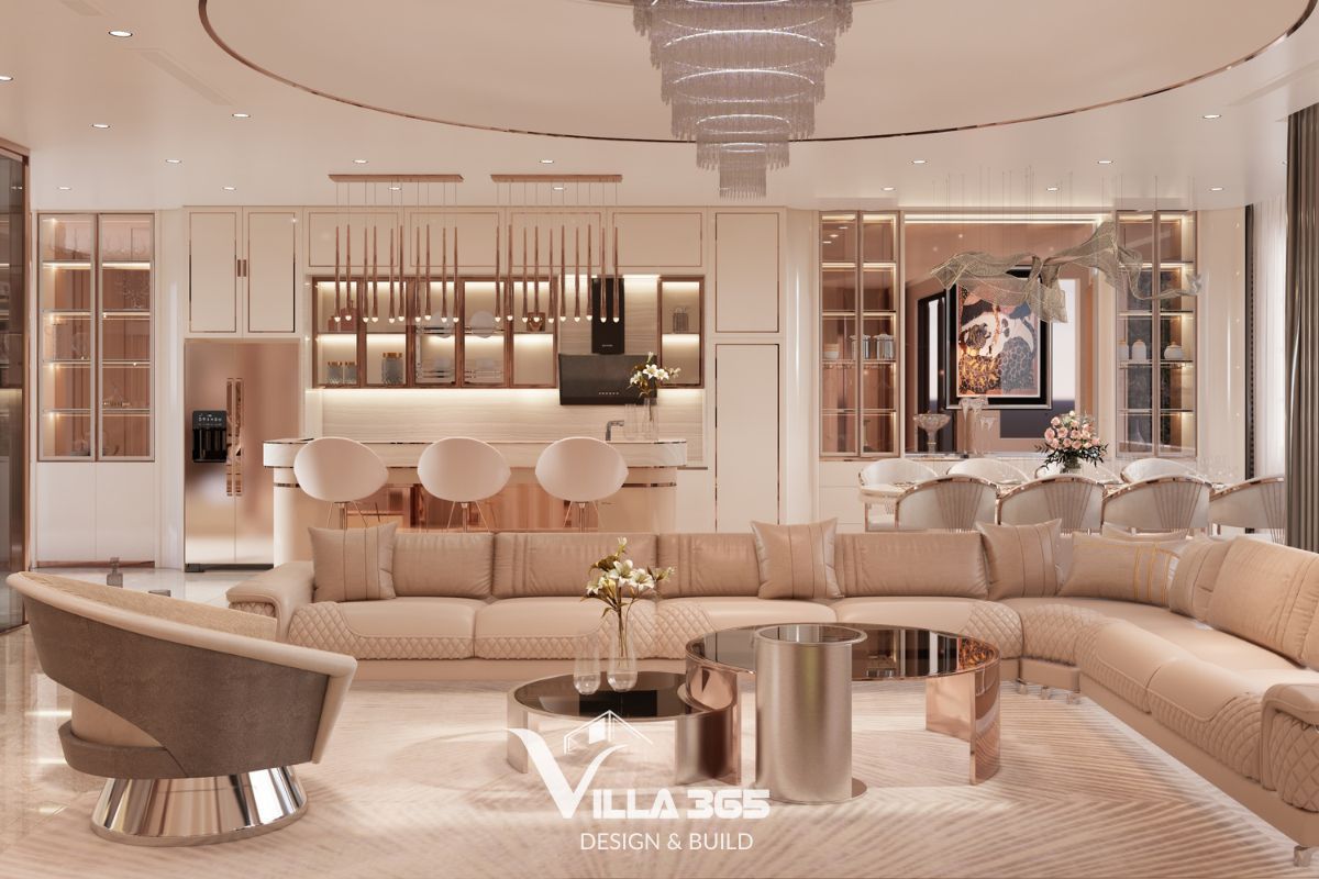 Giảm bớt các chi tiết trang trí cầu kỳ là cách tối ưu chi phí xây biệt thự tân cổ điển mà vẫn giữ tổng thể thiết kế cân đối hài hòa