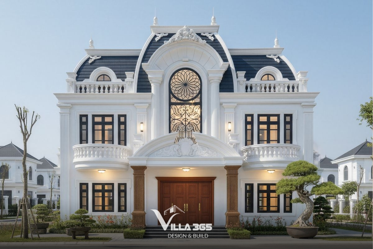 Vẻ đẹp cổ điển kết hợp tiện nghi hiện đại tạo nên biệt thự 2 tầng tân cổ điển vừa sang trọng, vừa bền vững với thời gian