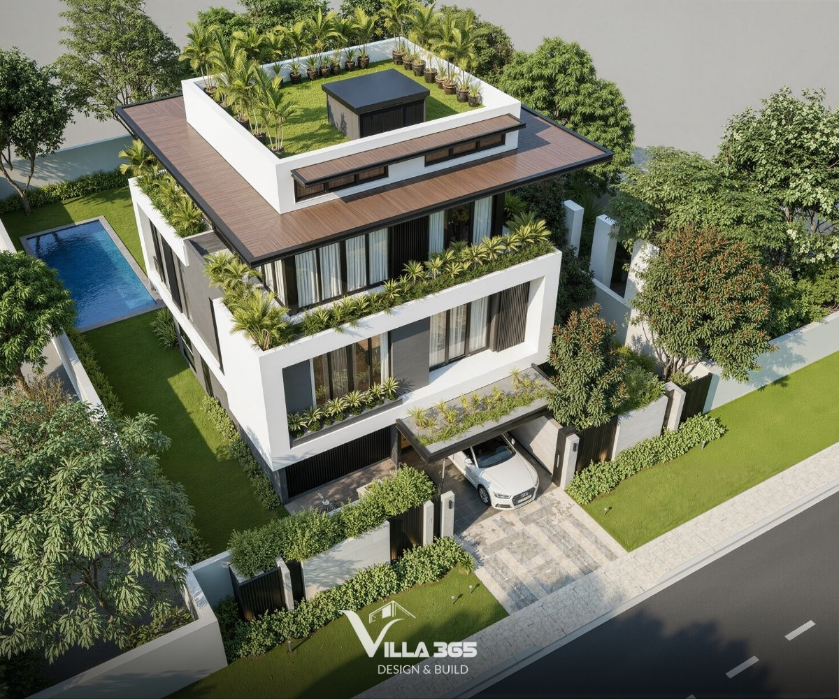 Tinh giản nhưng đẳng cấp với biệt thự hiện đại có hồ bơi phong cách tối giản, đề cao hình khối và không gian mở