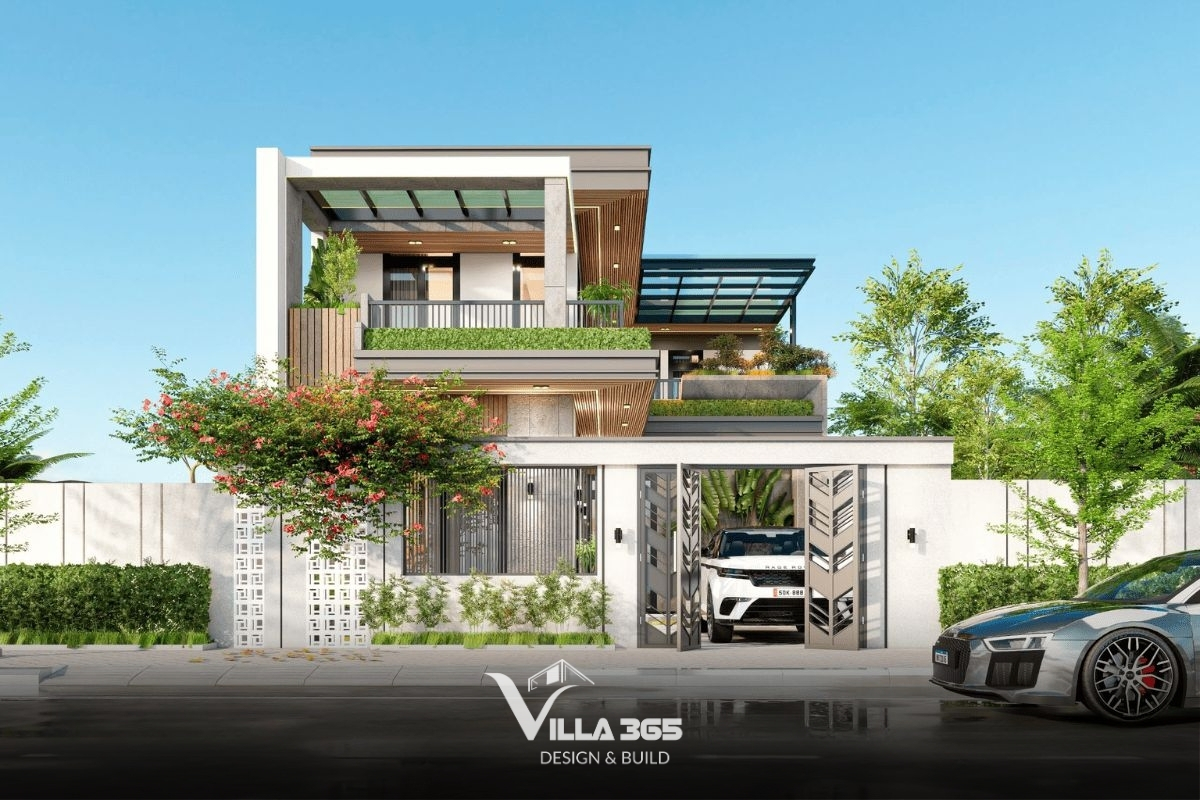 Để thiết kế biệt thự 2 tầng hiện đại mái bằng bền vững, đừng bỏ qua các giải pháp chống thấm, chống nóng và vật liệu phù hợp 