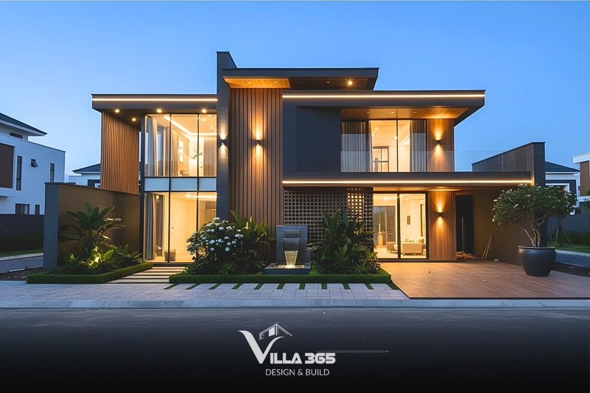 Tinh gọn trong từng đường nét, mẫu biệt thự 2 tầng mái bằng hiện đại phong cách tối giản mang đến không gian sống thanh lịch và đầy ánh sáng 