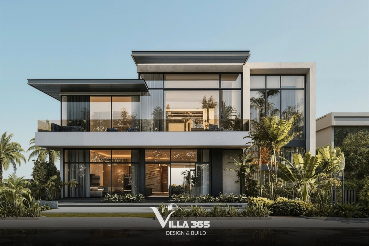 Mẫu biệt thự 2 tầng hiện đại mái bằng – xu hướng kiến trúc 2026 kết hợp thẩm mỹ tối giản, công năng tối ưu và giải pháp kỹ thuật bền vững