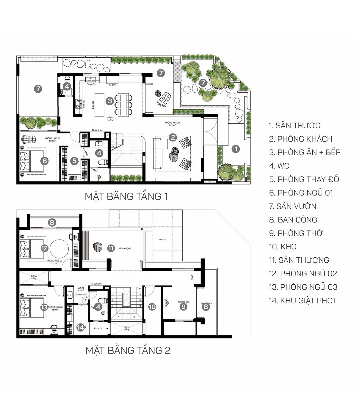 Mẫu biệt thự Indochine 2 tầng bố trí công năng khoa học và tiện nghi (Ảnh: Sưu tầm)