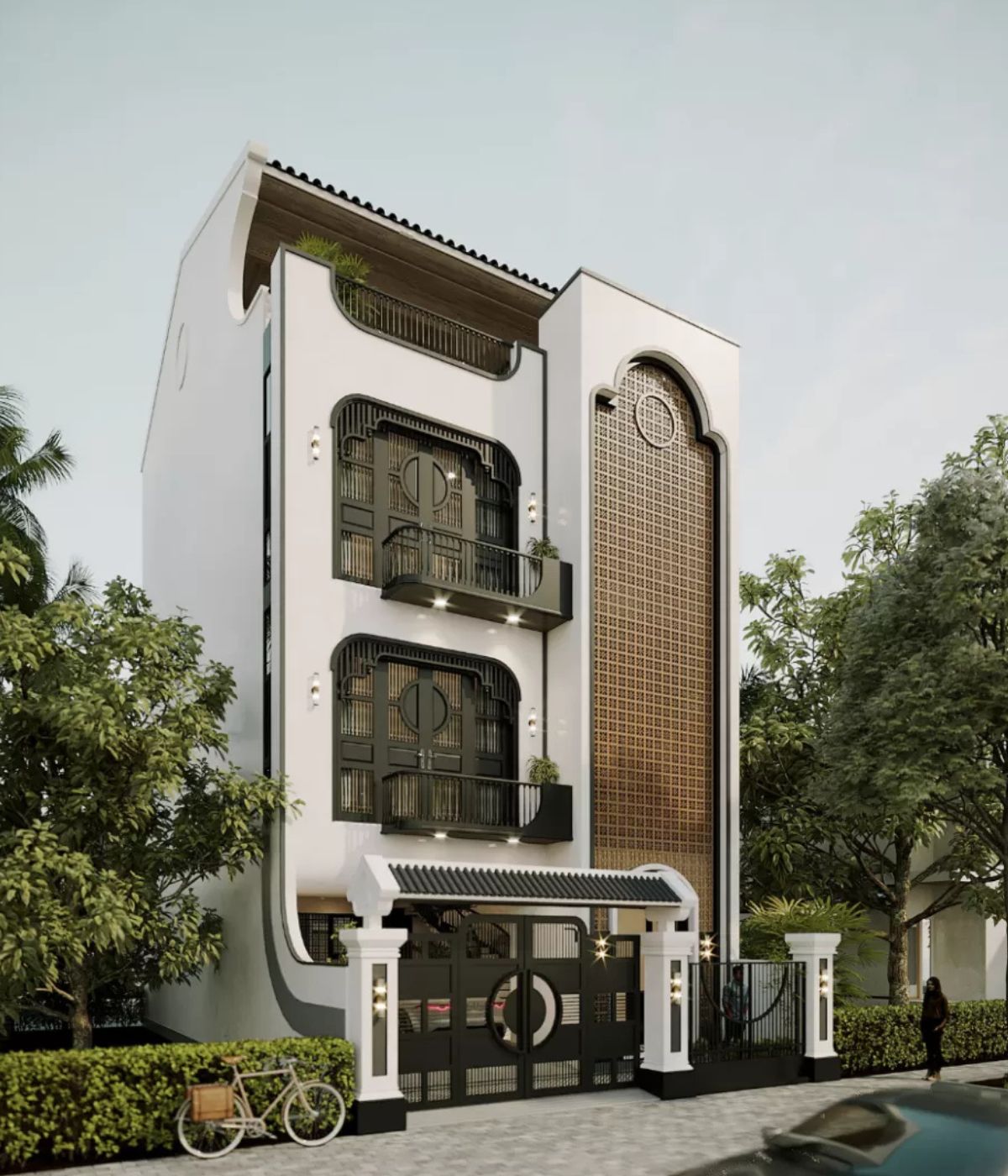 Mẫu biệt thự Indochine là lựa chọn lý tưởng cho không gian sống đẳng cấp và bền vững (Ảnh: Sưu tầm)