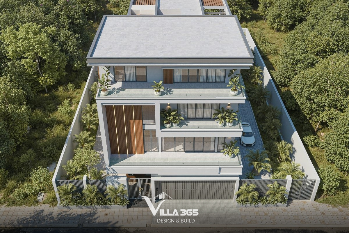 Giải pháp khoảng trống hai bên hông nhà giúp tăng cường thông gió tự nhiên và đưa mảng xanh vào lõi công trình